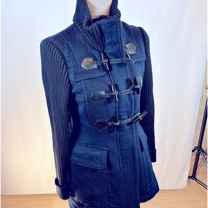 Burberry 100% Wool Jacket Women Knee Length Jacket